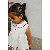 COPENHAGEN COLORS Dusty Rose W Cream Stripe W. Berry Seersucker Ss Blus W. Hearts