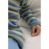 Petit Piao Allure Blue Multi Stripe Blus Modal Multi Striped