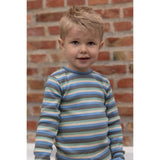 Petit Piao Allure Blue Multi Stripe Blus Modal Multi Striped