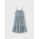 Name It Aqua Gray Leo Jilli Rem Midi Klänning