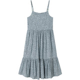 Name It Aqua Gray Leo Jilli Rem Midi Klänning