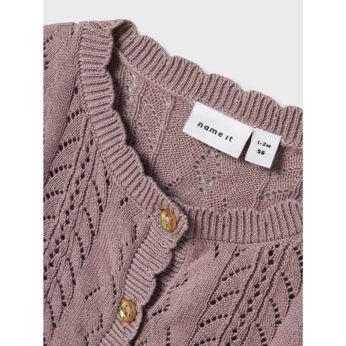 Name It Purple Dove Jollie Stickad Cardigan