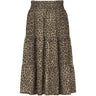 Name It Black Leopard AOP Vinaya Long Wide Kjol
