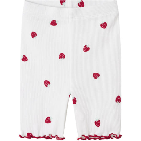 Name It Bright White Jillie Slim Biker Shorts