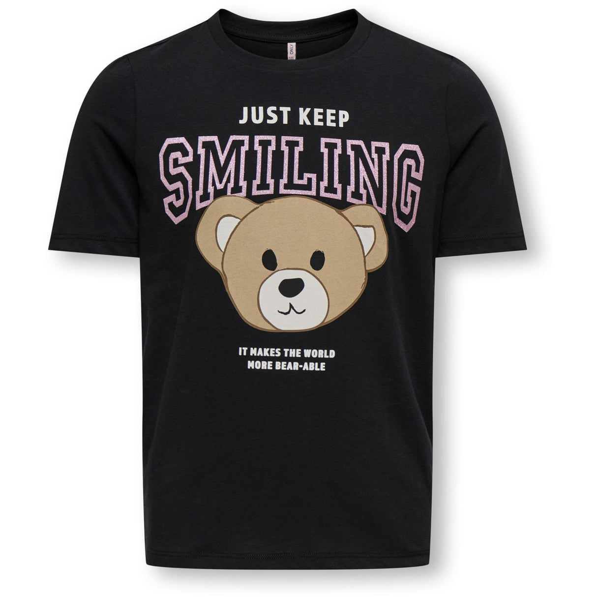 kids ONLY Black Keep Smiling Rosa Regular T-Shirt