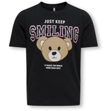 kids ONLY Black Keep Smiling Rosa Regular T-Shirt