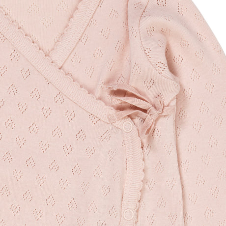 COPENHAGEN COLORS Dusty Rose Pointelle Cross-Över Onesie
