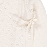 COPENHAGEN COLORS Cream Pointelle Heart Crossover Body Ls