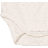 COPENHAGEN COLORS Cream Pointelle Heart Crossover Body Ls