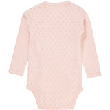 COPENHAGEN COLORS Dusty Rose Pointelle Heart Crossover Body Ls