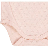 COPENHAGEN COLORS Dusty Rose Pointelle Heart Crossover Body Ls