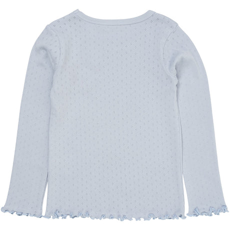 COPENHAGEN COLORS Dusty Blue Summer Pointelle Ls Tee