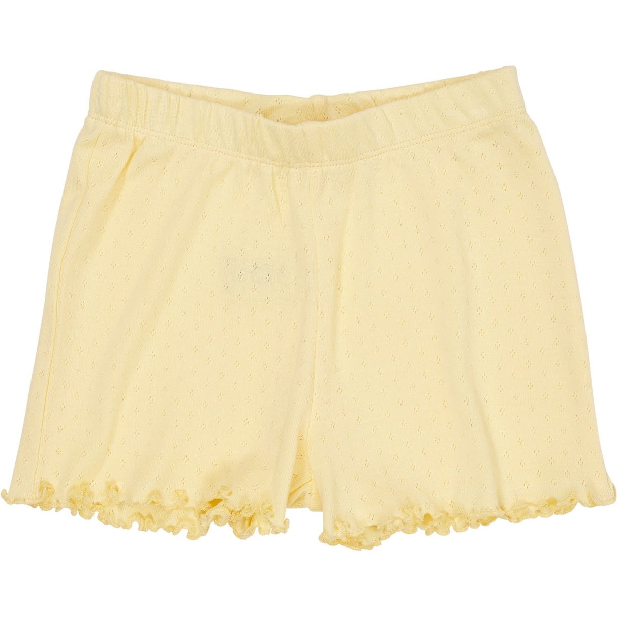 COPENHAGEN COLORS Lt. Yellow Summer Pointelle Shorts