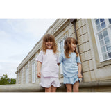 COPENHAGEN COLORS Dusty Blue Summer Pointelle T-Skjorta Ss