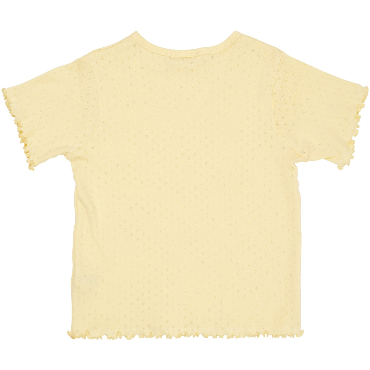 COPENHAGEN COLORS Lt Yellow Summer Pointelle T-Skjorta Ss