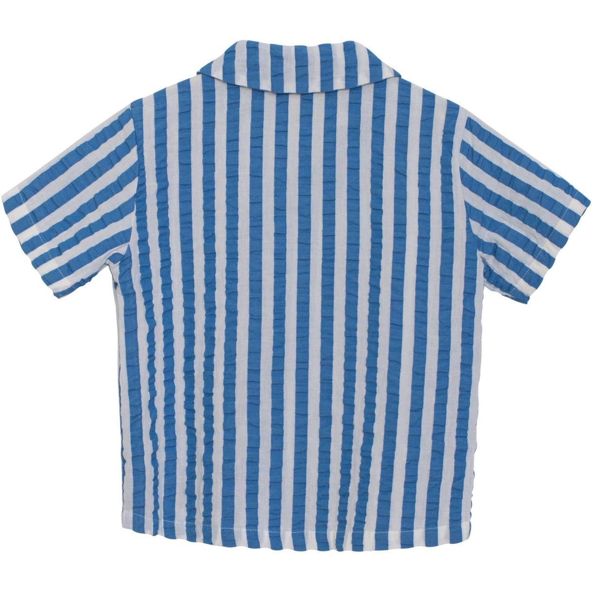 Serendipity Azur Stripe Kort Sleeve Skjorta