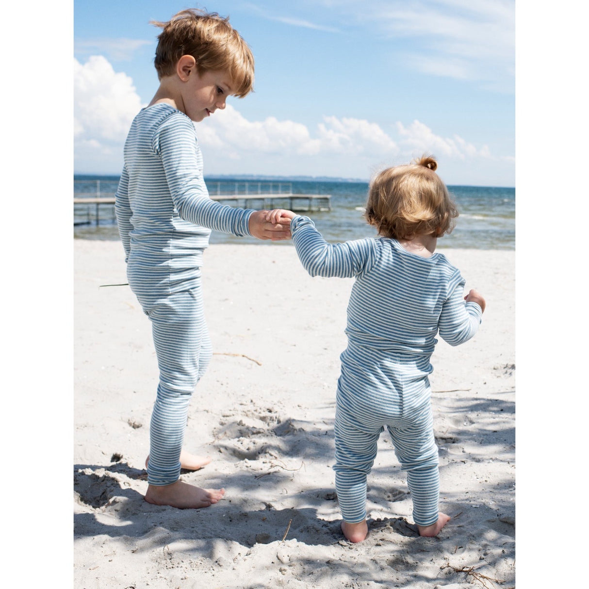 Serendipity Azur/Ecru Baby Body Stripe