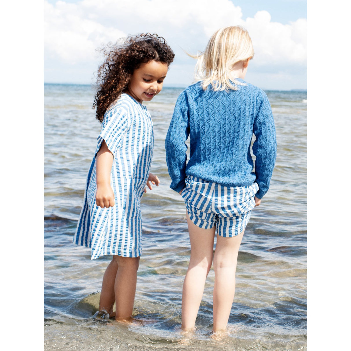 Serendipity Azur Stripe Long Shorts