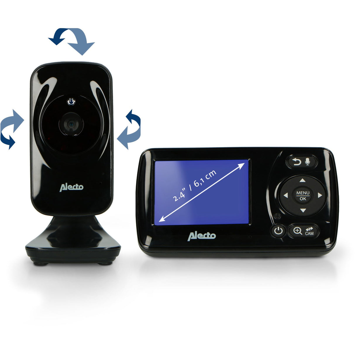 Alecto Baby Monitor Med 2,4 Inch Camera