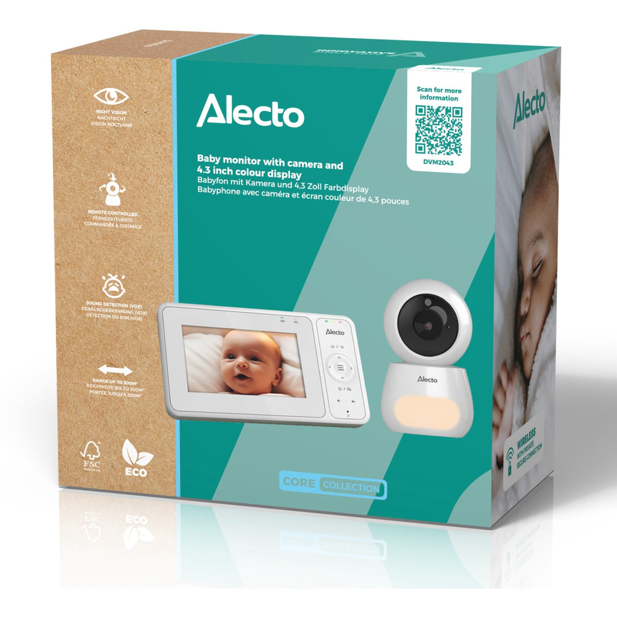 Alecto Video Baby Monitor Med 4.3 Inch Färg Display