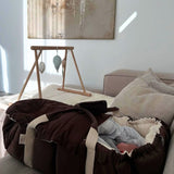 COPENHAGEN COLORS Brown With Cream Solid Stripe Organic Multifunctional Babylift Vol. 2