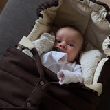 COPENHAGEN COLORS Brown With Cream Solid Stripe Organic Multifunctional Babylift Vol. 2