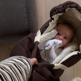 COPENHAGEN COLORS Brown With Cream Solid Stripe Organic Multifunctional Babylift Vol. 2