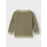 Lil'Atelier Moss Gray Barker Stickad Pikétröja