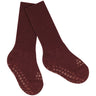 Gobabygo Wine Red Non-Slip Strumpor I Merino Ull