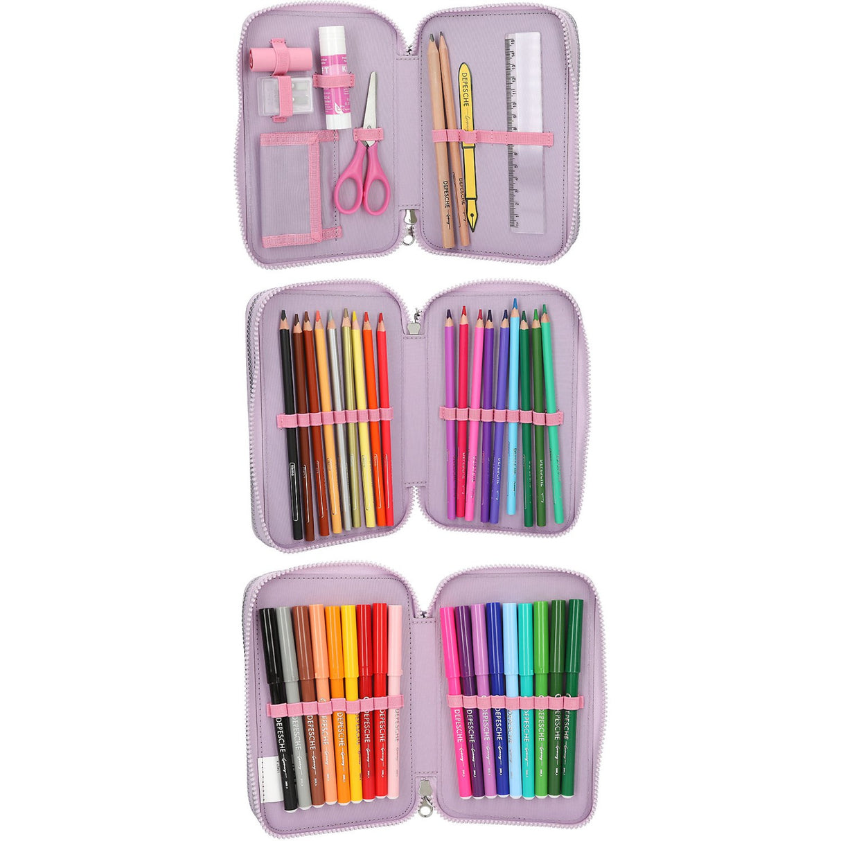 Ylvi Triple Pencil Case Med Appliquéd Wing