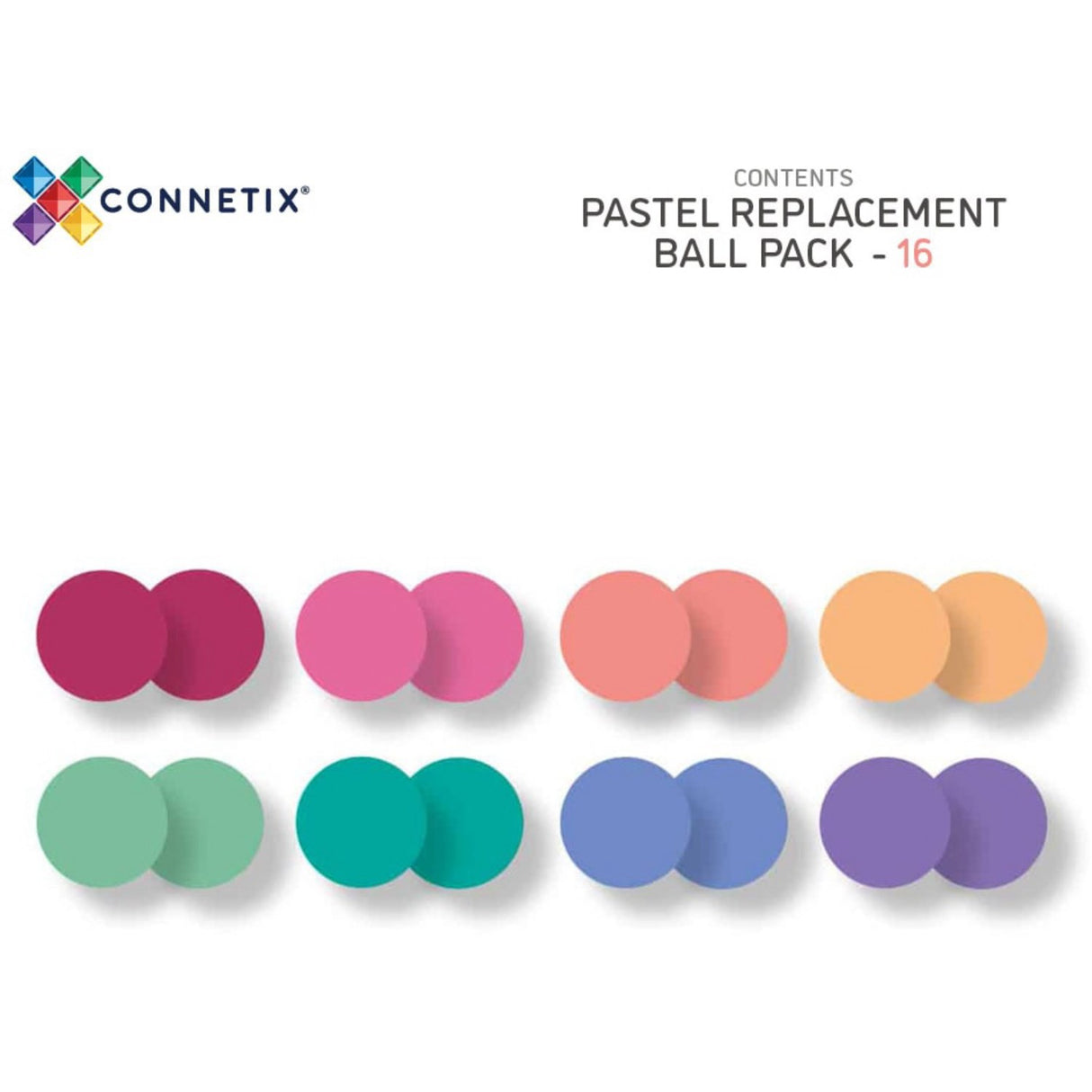 Connetix Pastel Boll Pack 16 Styks