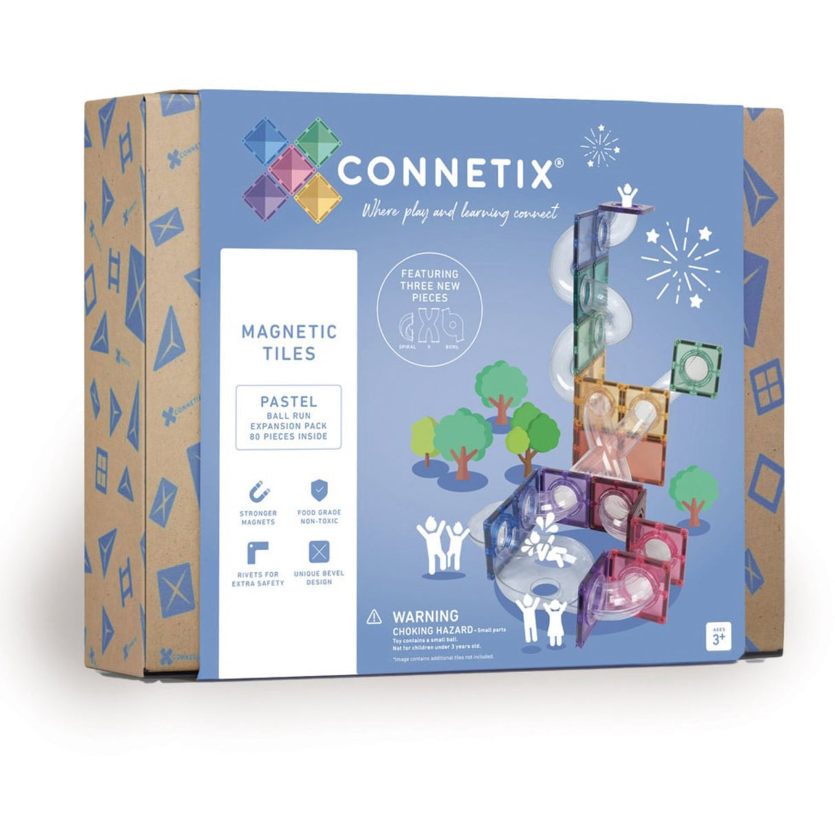Connetix Pastel Boll Run Expansion Pack 80 Styks