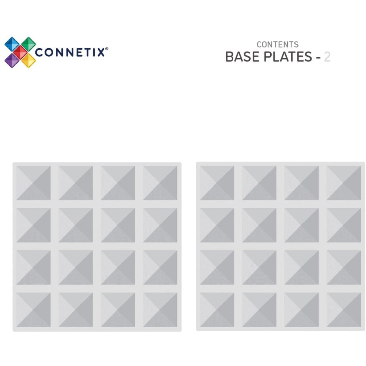 Connetix Clear Base Plate Pack 2 Styks