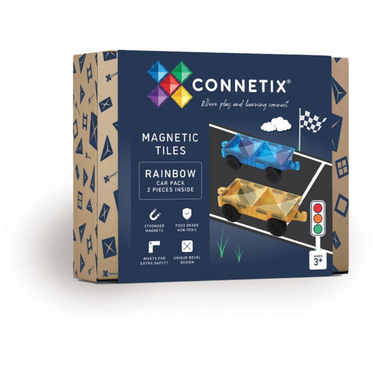 Connetix Rainbow Bil Pack 2 Styks