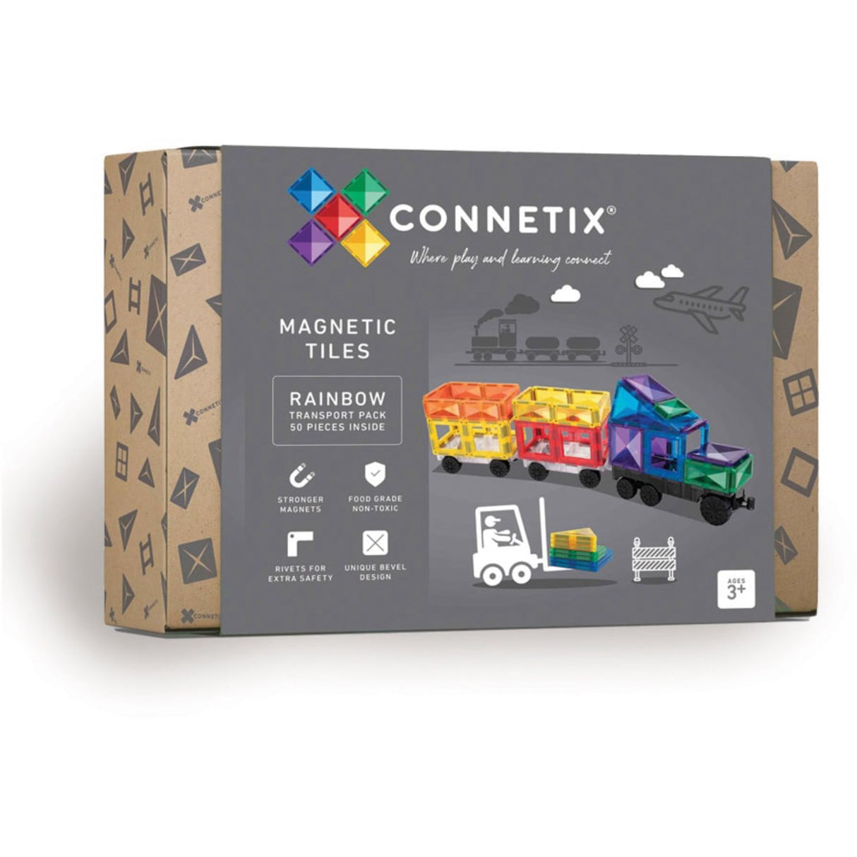 Connetix Rainbow Transport Pack 50 Styks
