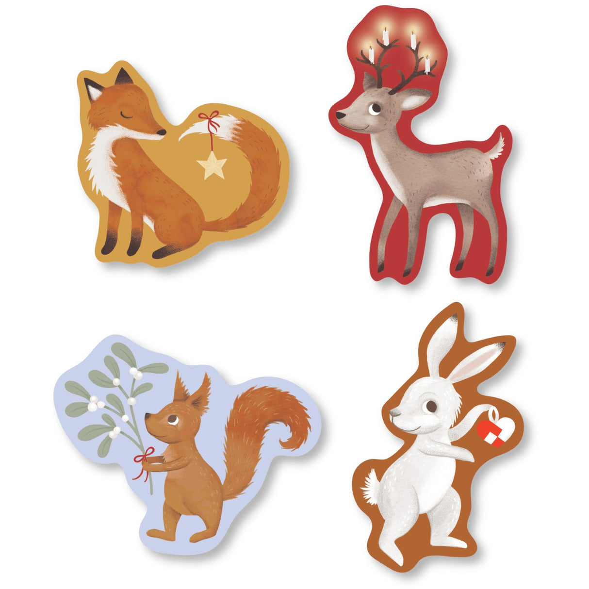 FILIBABBA Forest Friends Set Of 4 Puzzles Wonderful Winter