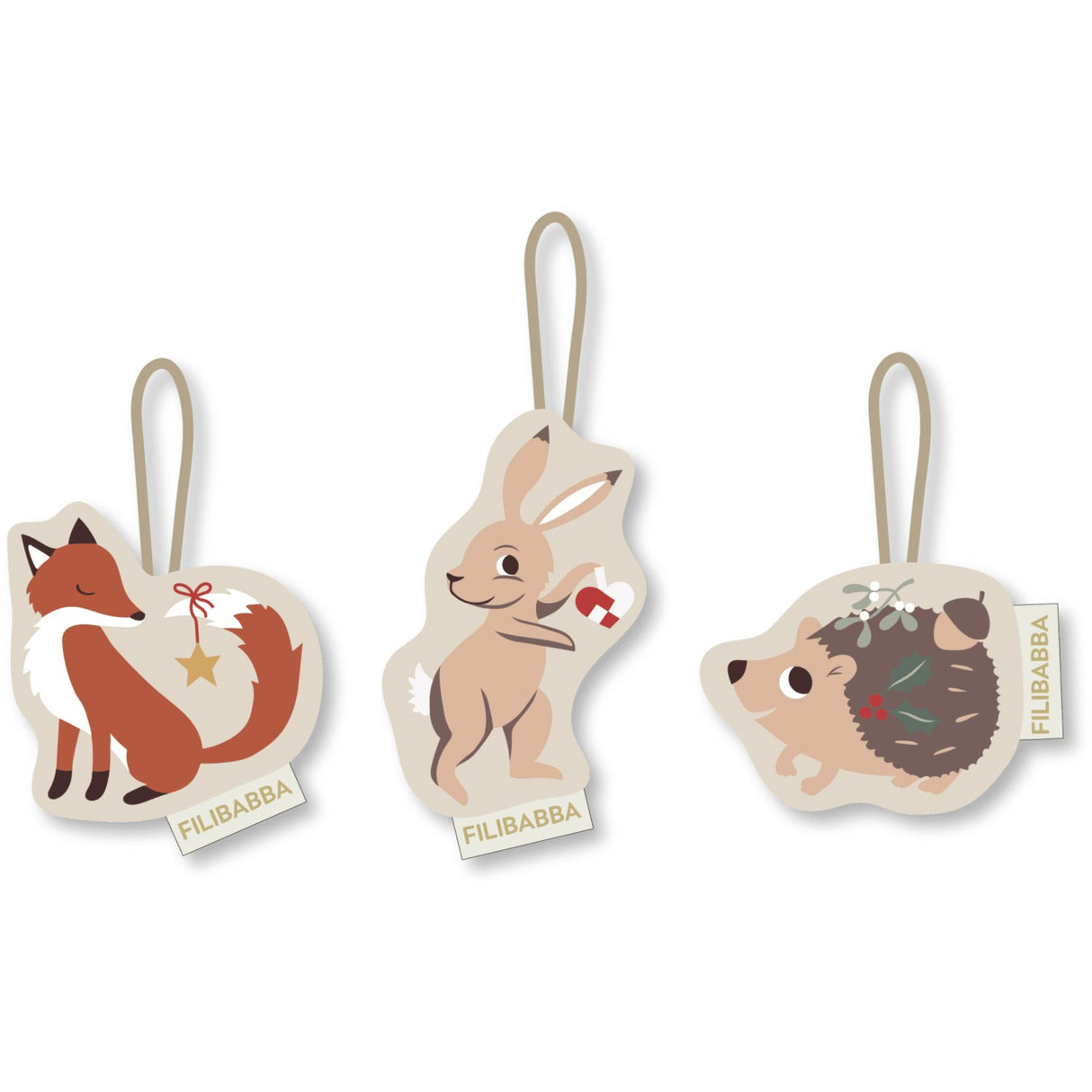 FILIBABBA Forest Friends Embroidered Winter Decorations Wonderful Winter