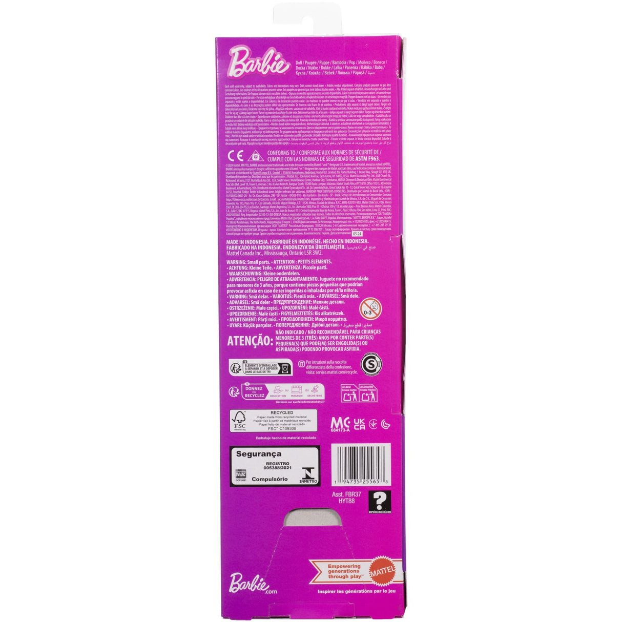 Barbie® Fashionista Docka Pink Klänning Heart Cutout