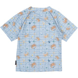 Mikk-Line Faded Denim AOP UV Bade Trøje Återvunnen