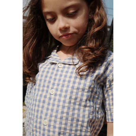 Konges Sløjd Captains Blue Check Kim Ss Skjorta Gots