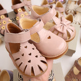 Angulus Rosebud Börjar Sandal Med Rosett Og Kardborreband Lukning