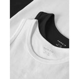 Name It Black Tank Topp 4-Pack Black White Solid Noos