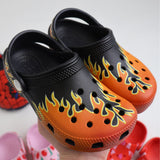 Crocs Black/Multi Classic Flames Clog