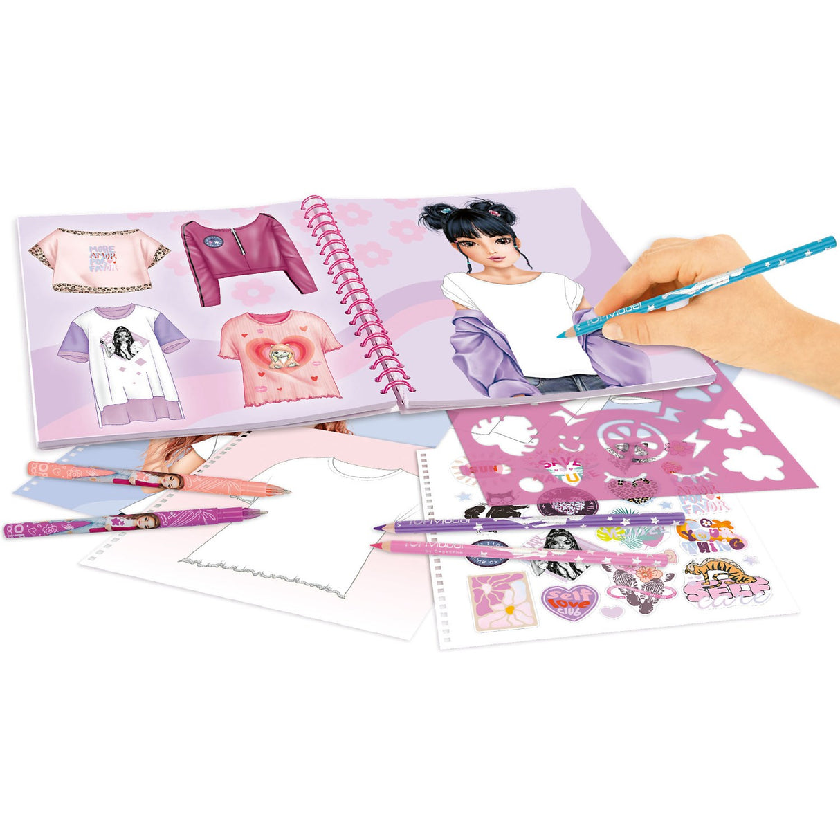 TOPModel T-Shirt Designer Colouring Bok