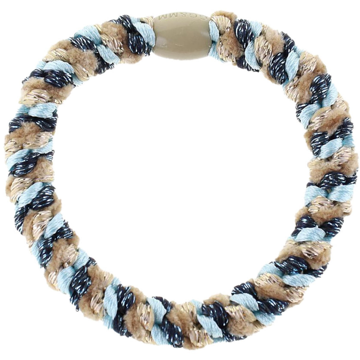 Bow's by Stær Flätat Hår Elastiskt - Multi Marinblå/Ljusblå/Beige Glitter 6-pack