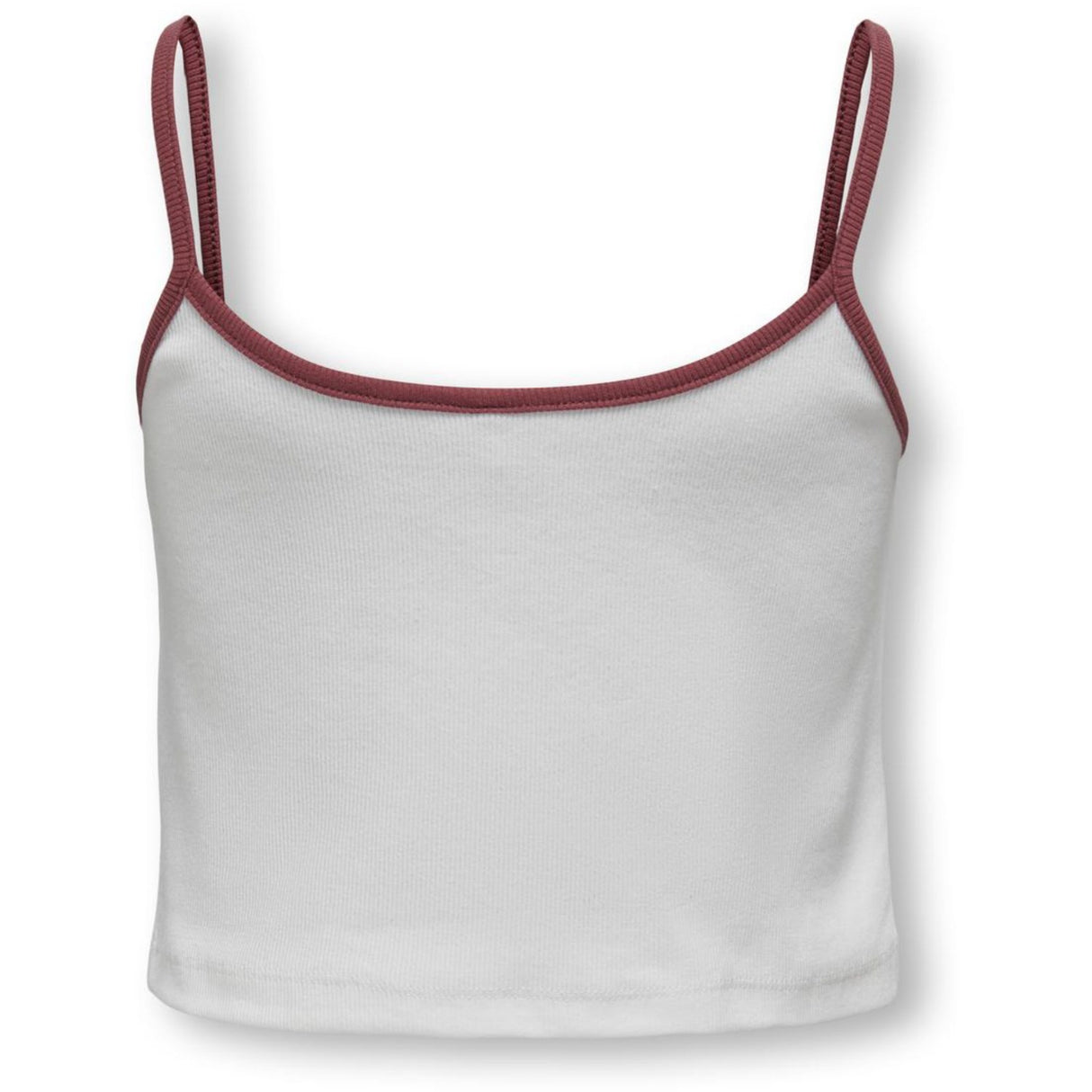 kids ONLY Bright White Ruby Wine Miami Vikka Rib Print Topp