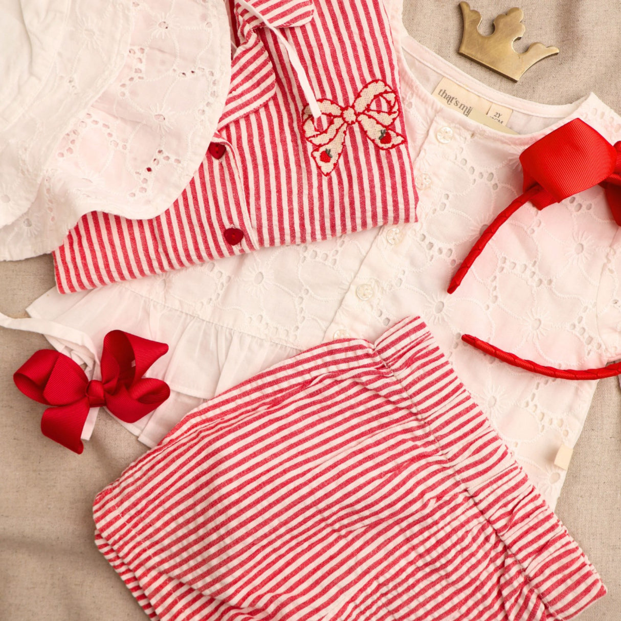 That's Mine Red Stripe Ino-Tröja