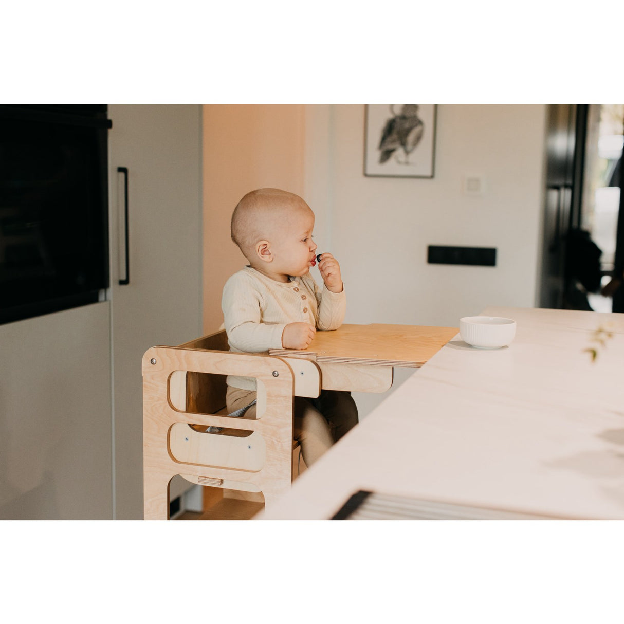 Duck Woodworks Natural High Chair Add-on för Learning Tower