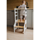 Duck Woodworks Adjustable Kitchen Tower White