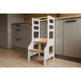 Duck Woodworks Adjustable Kitchen Tower White